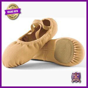 Women's Canvas Ballet Shoes Split Sole Stretch Flexible Dance Slippers